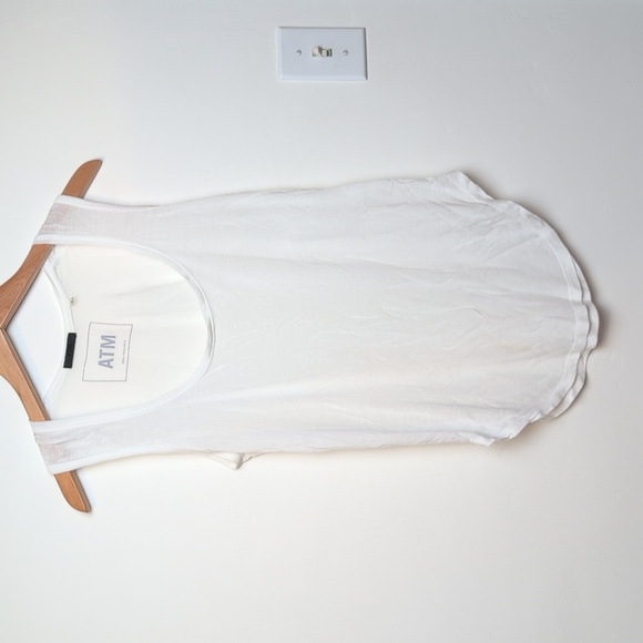 ATM Anthony Thomas Melillo Tops - ATM Scoop Neck Tank Small White